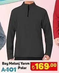 BAY/ERKEK MELANJ YARIM FERMUARLI POLAR